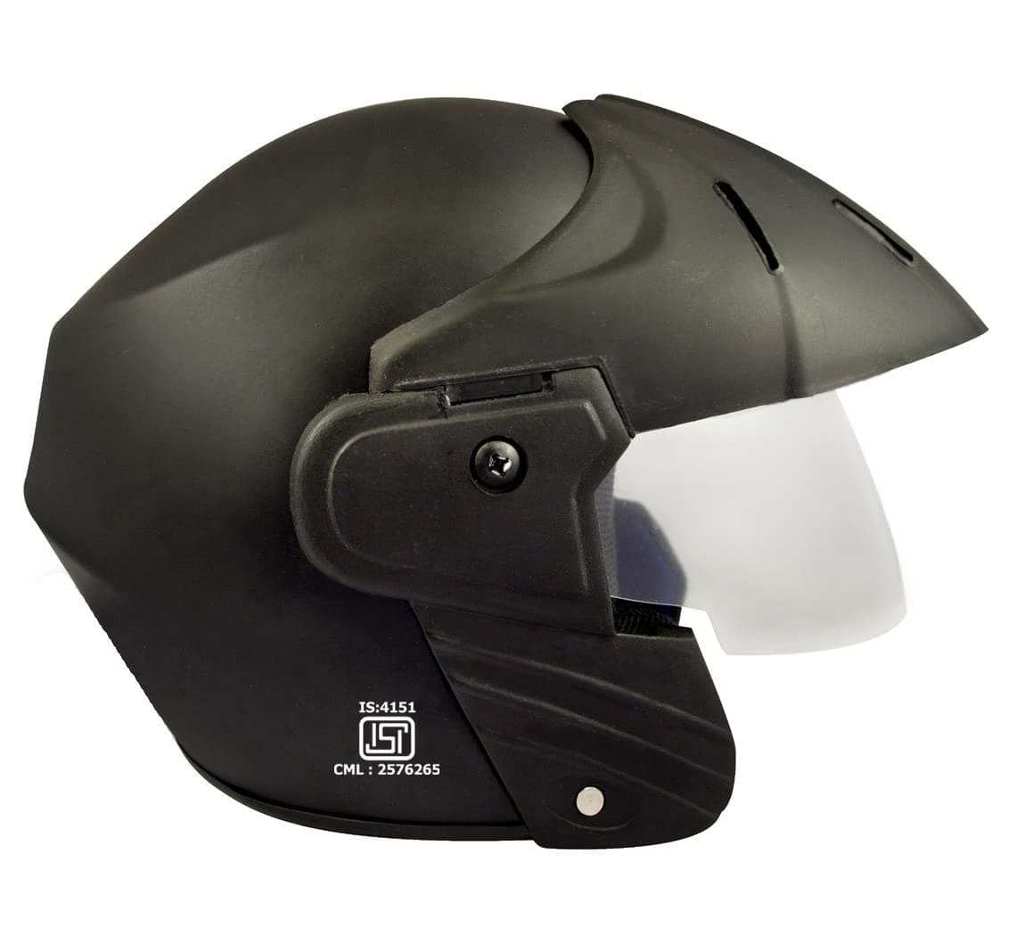 Deltz Power (ISI Certified) Scooty Helmet Open Face (Extra Large - XL, Black Matte)