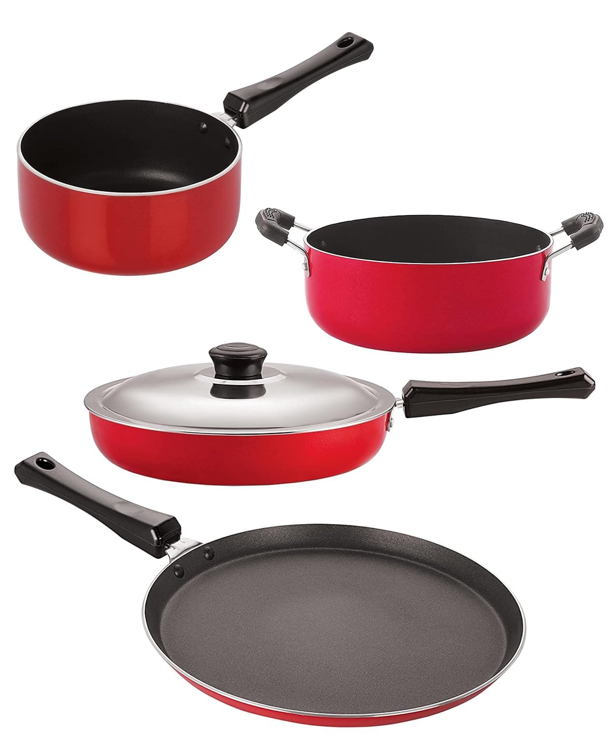 Non Stick Cookware Pots Pan Gift Set of 4 Pieces with Bakelite Handle FT10_FP12_SPB_CS24