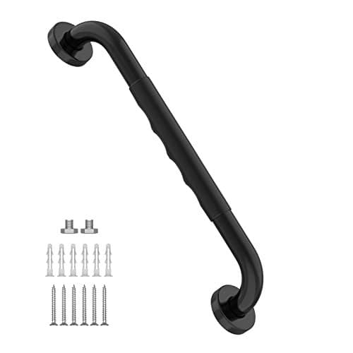 24 Inch Shower Grab Bar wAnti Slip Rubber Grip Munzong Black Stainless Steel Bathroom Grab Bar Bathroom Balance BarSafety Handrail SupportHandicap Injury Elderly Senior Assist Bath Handle