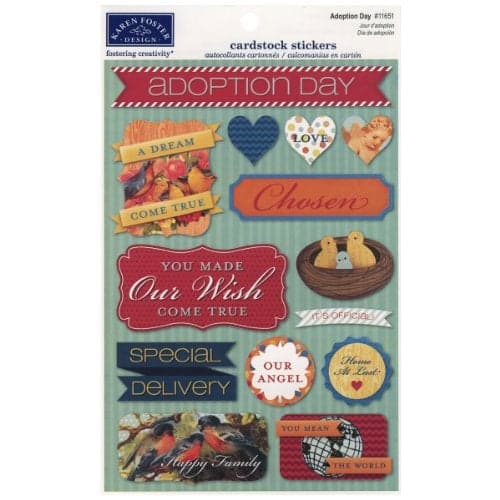 Cardstock Stickers-Adoption Day