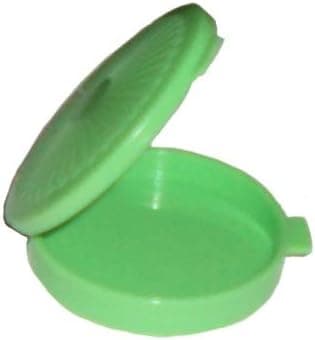 Tupperware Mini Clamshell Pill Keeper Round Pocket Container Spring Green
