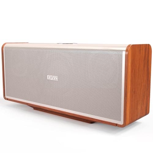 DOSS SoundBox Ultra Bluetooth Speaker with 21 Channel Audio 80W Superior Sound with Deep Bass Two DSP Technologies 18H Playtime BT 53 Wireless for Home Office LivingroomGold