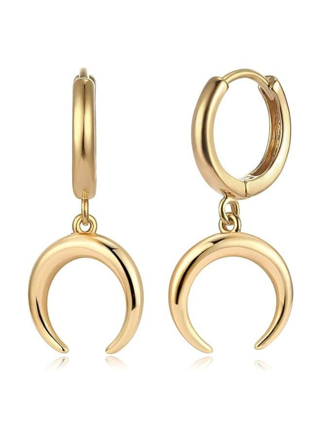 Women Gold Huggie Hoop Earrings Dangle Drop 14K Gold Filled Small Boho Beach Simple Delicate Handmade Hypoallergenic Jewelry Gift