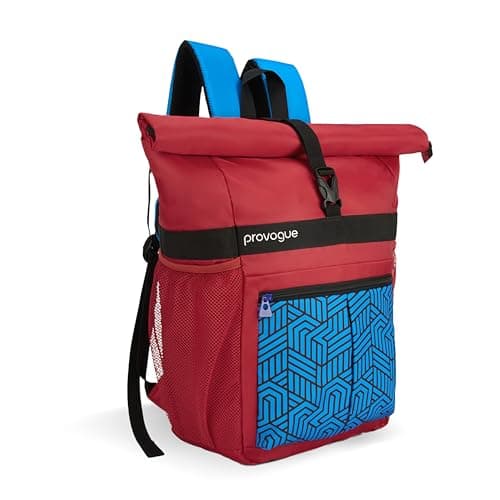 Provogue Vaulta 30 litres everyday backpack with 15.6 inch laptop compartment for men and women in Rage Red, stylish contemporary daily use college, office and outdoor bag | With organiser