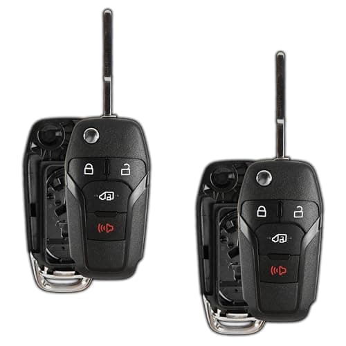 2X KeylessOption Key Fob Cover Case Replacement for 2019 2020 Ford Transit Connect Remote Shell 4Button N5FA08TAA No Programming Required