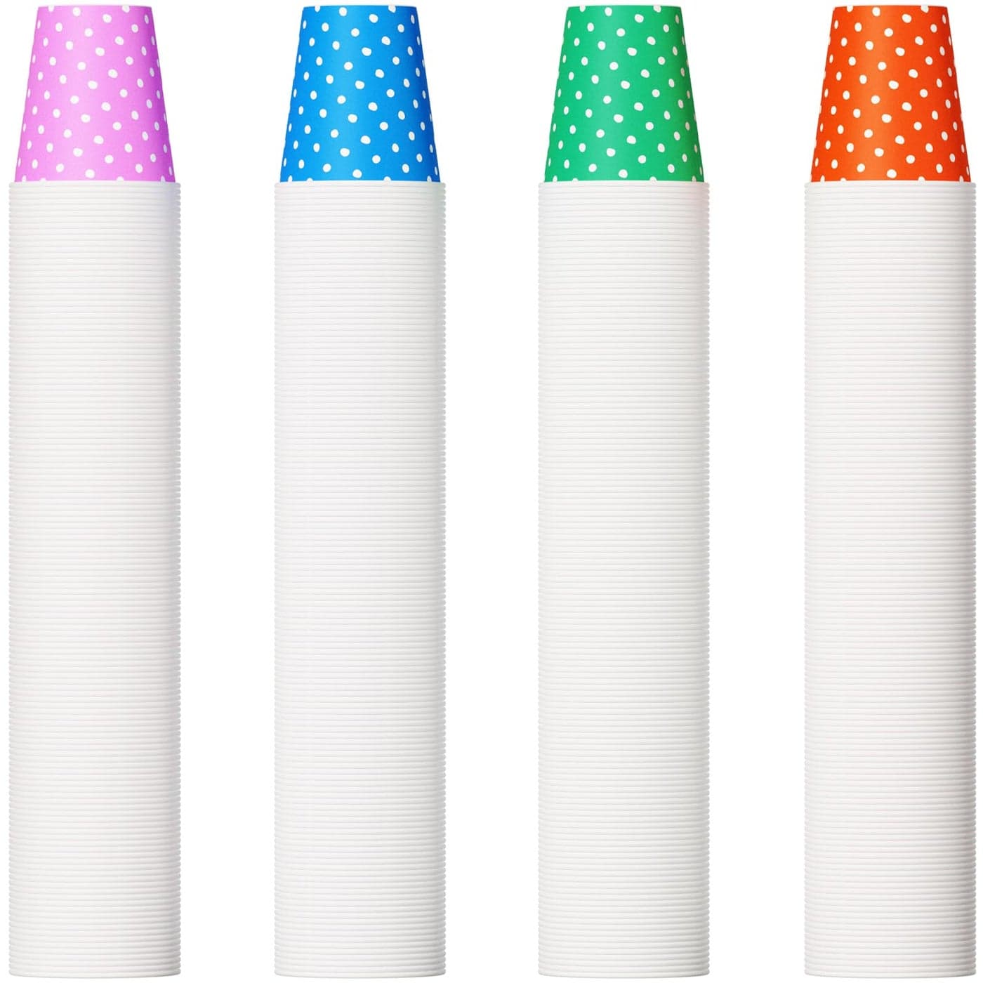 500 Pack 5oz Paper Cups Multicolor Paper Disposable Cups Small Mouthwash Cups Cold Beverage Drinking Cup for Party Travel and Event Dots