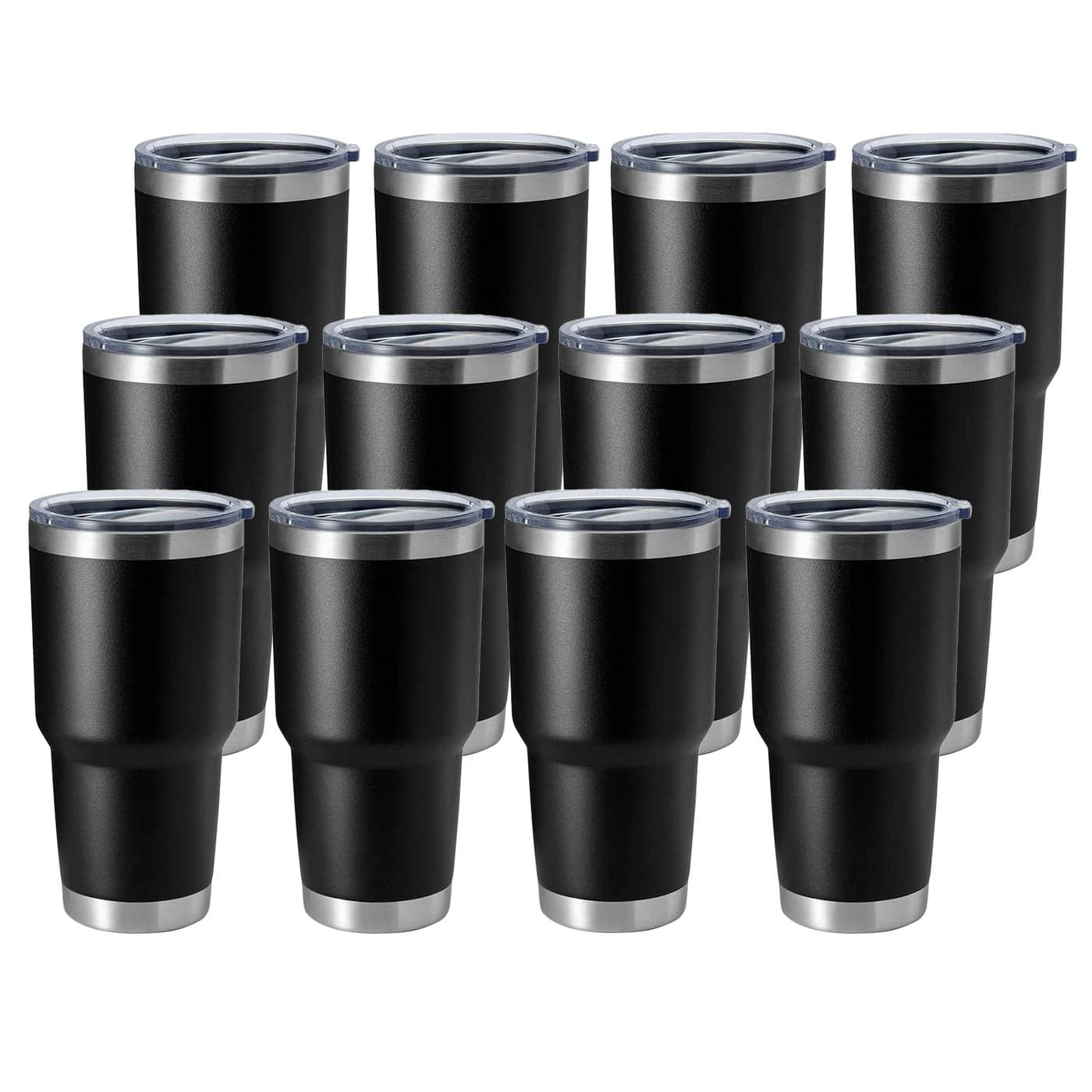 HASLE OUTFITTERS 30oz Stainless Steel Tumbler Double Wall Vacuum Insulated Travel Mug Tumbler Durable Insulated Coffee Mug Gift Box Set Black 12