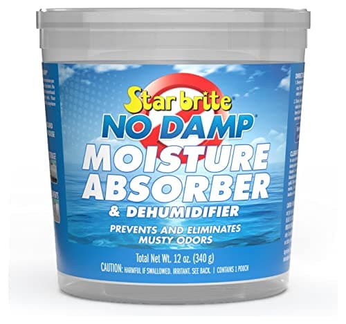 STAR BRITE No Damp Moisture Absorber & Dehumidifier - Simple, Portable, Humidity Control for Boats, RVs, Seasonal Homes & More - Prevent Musty Odor & Moisture Damage - 12 OZ (085412)