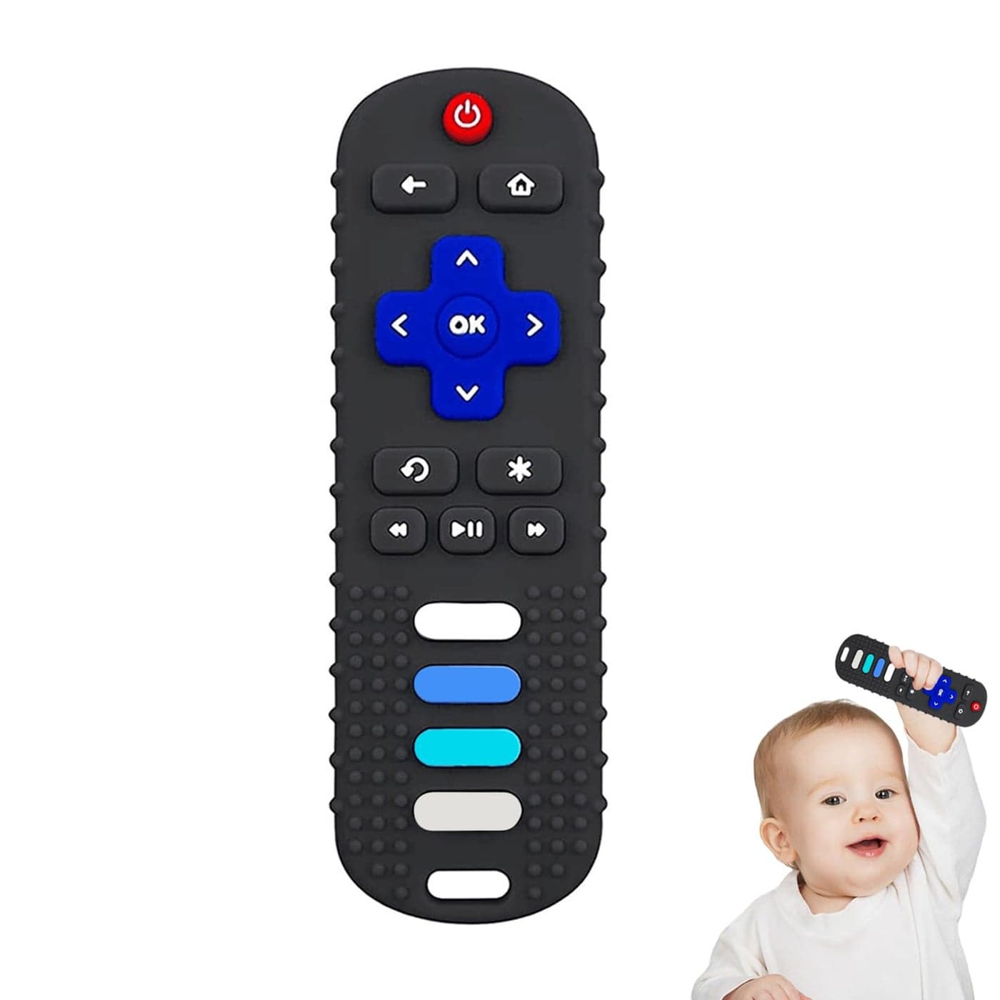 YAPROMO Baby Silicone Teething Toys Toy Remote for Toddlers 618 Months Kids Remote Teething Toy TV Remote Teether Toys Food Grade Silicone Teether Toy
