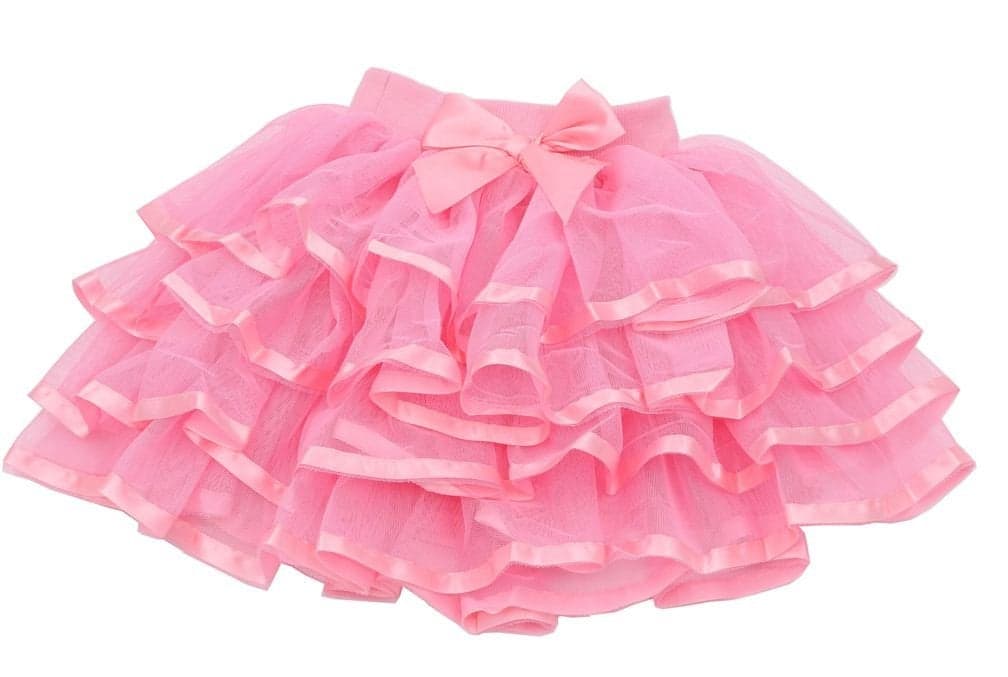 Tortoise & Rabbit Little Girls and Big Girls Tulle Tutu Skirt,Pink,6-7 Years