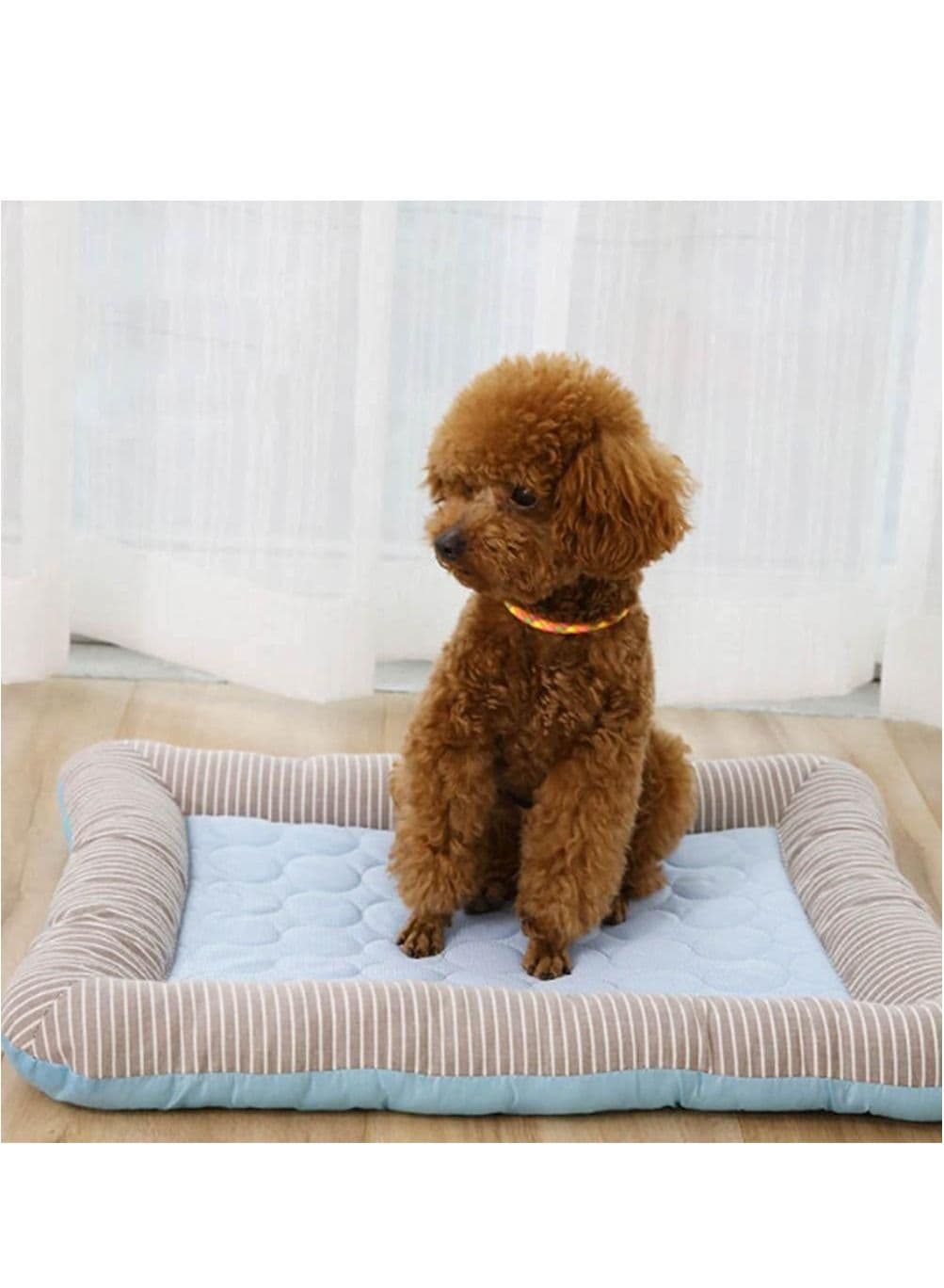 Dog bed Cooling Sleeping dog Cats Ice Pad Bolster Cold Summer Silk Bed For Washable Crate Mattress Pet Kennel Mats