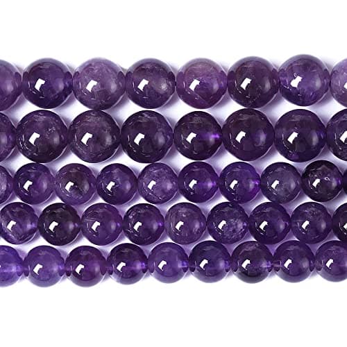 8MM 46PCS Natural Stone Purple Amethyst Crystal AAA Grade Quartz Beads for Jewelry Making DIY Bracelet