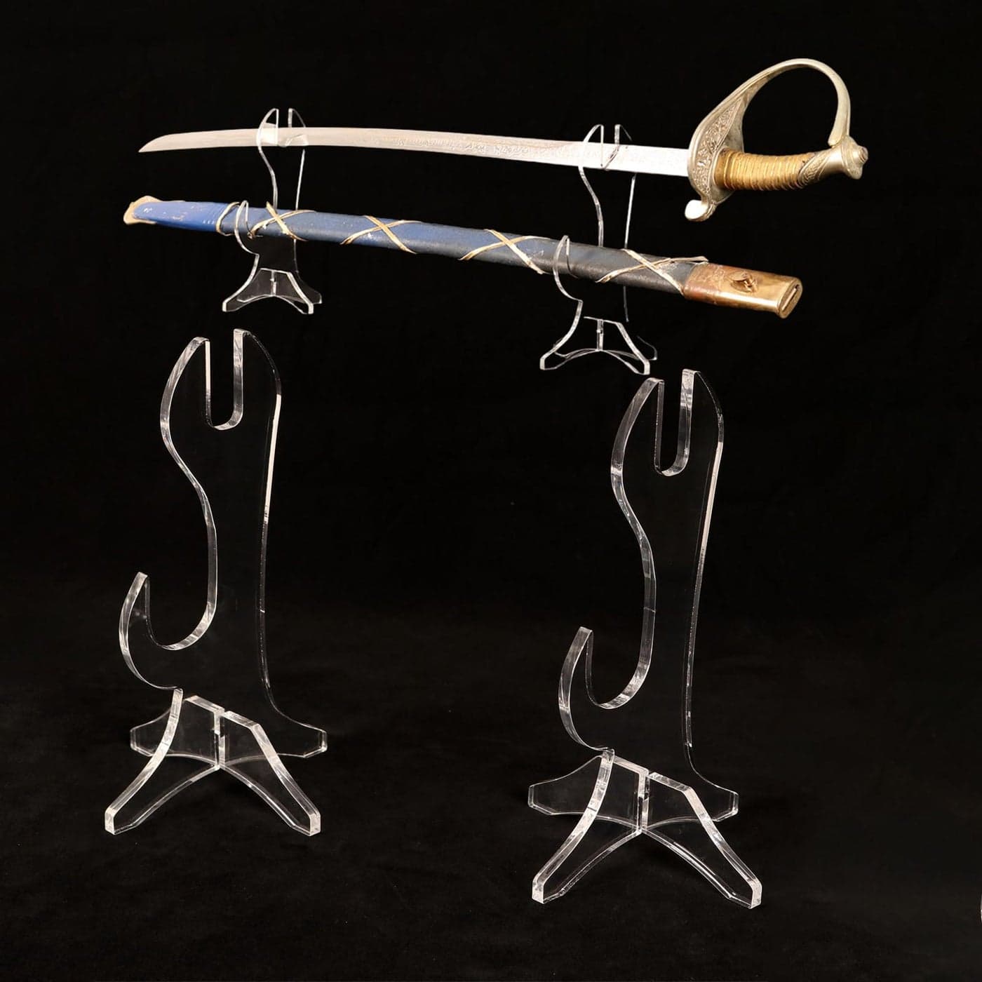 katana stand sword display stand Acrylic katana holder Desktop apply katana Cavalry knives Spartan warrior sword Tang knifeTransparent