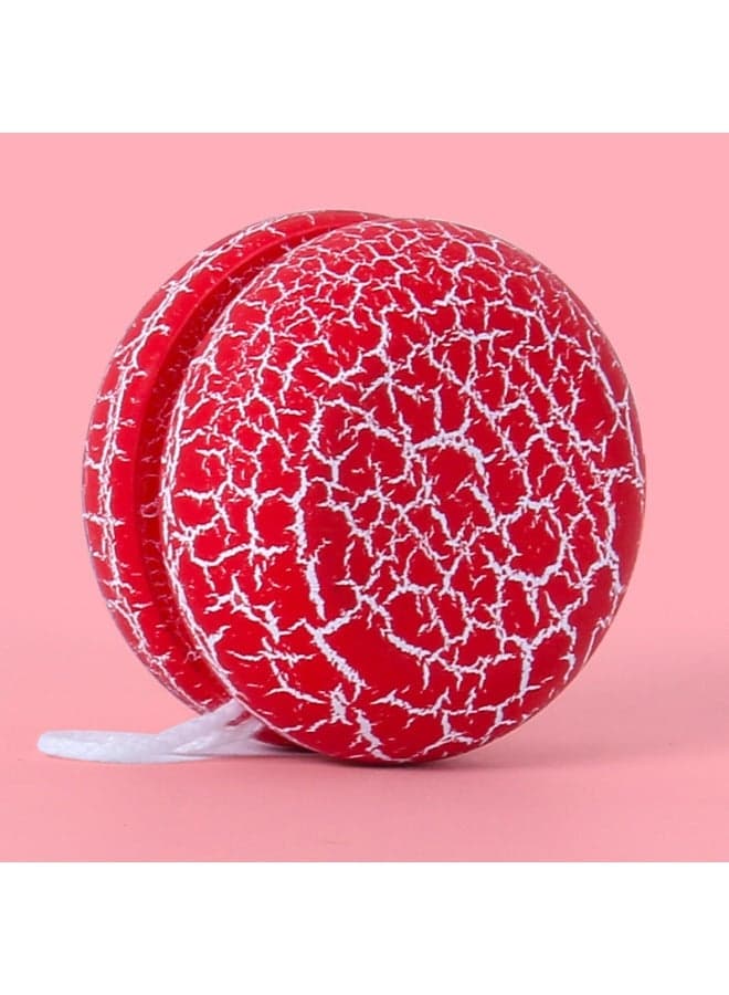 Wooden Yo-Yo Toy for Boys & Kids - Classic Red Pattern Yo-Yo Ball - Handmade Wooden Stall Toy - Yunhe County Supply - Best Gift for Active Boys - Durable Wooden Construction - Fun