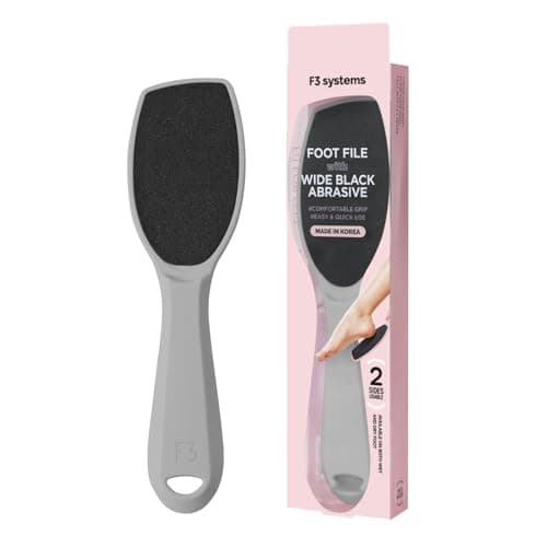 F3 Systems Wide Emery DoubleSided Pedicure Tool Colossal Foot File for Men Women Effective for Cracked Heel Callus Remover Foot Scrubber Professional Gray
