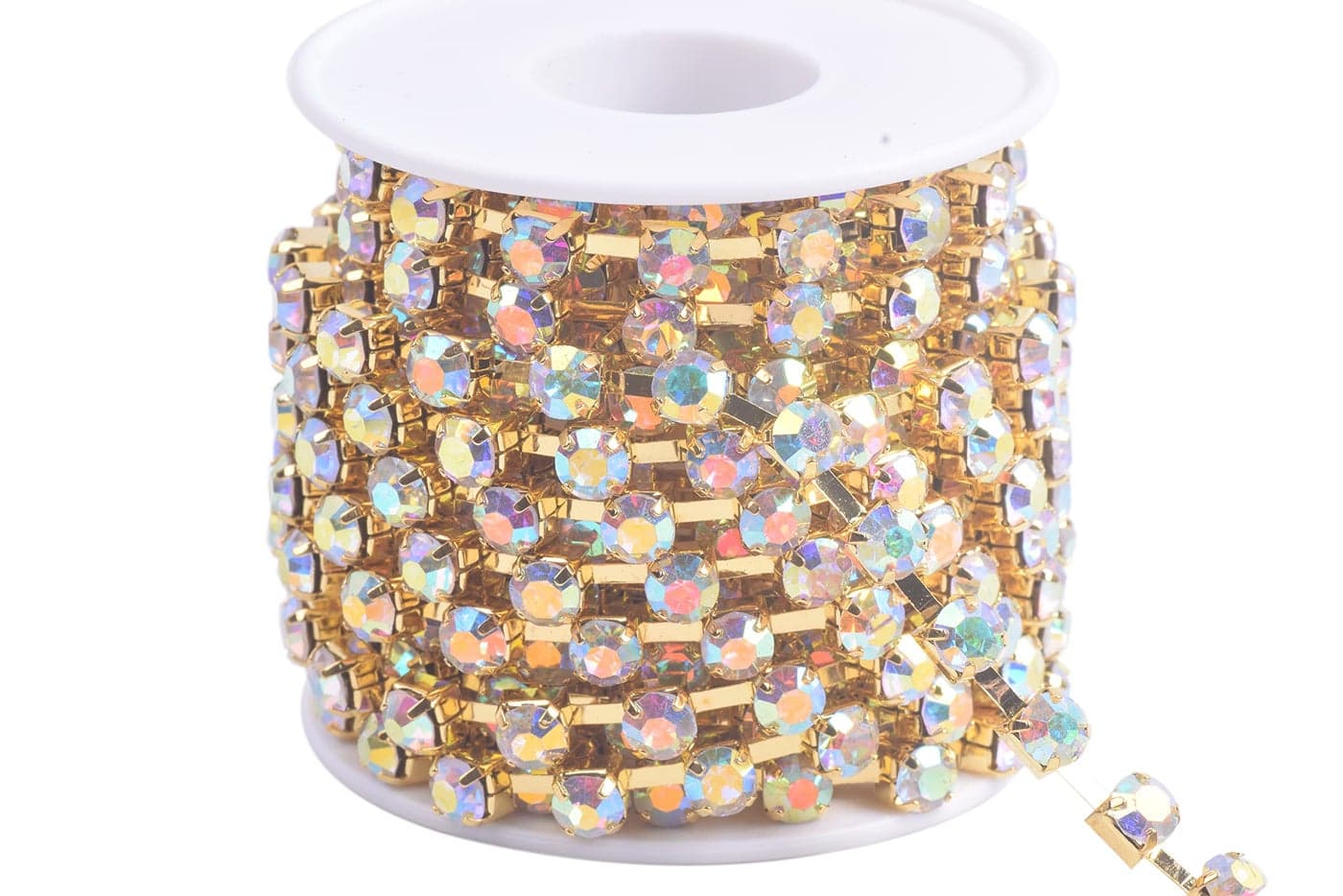 KAOYOO 5 Yards 6MM Crystal Rhinestone Close Chain Trim for Sewing CraftsDIY Decoration