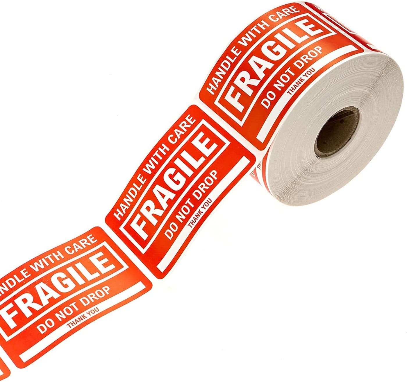 Fragile Labels / 500 Handle with Care Shipping Warning Notice Stickers / 2" x 3" Caution Do Not Drop Packing Labels/Made in The USA