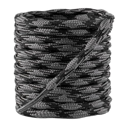 MOCATH 2 Pair Round Wave Shape Shoelaces Non Slip Boot Laces Heavy Duty Climbing Hiking Shoe Laces Outdoor Sneakers Shoestrings Black & Grey 39"