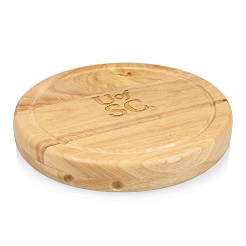 PICNIC TIME NCAA South Carolina Gamecocks Circo Cheese Board and Knife Set - Charcuterie Board Set - Wood Cutting Board