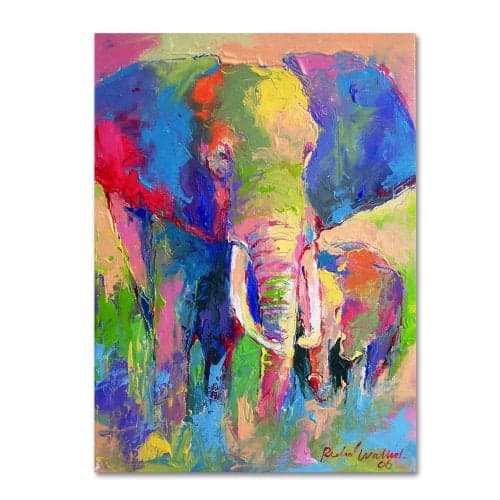 Trademark Fine Art Elephant 1 Artwork by Richard Wallich, 14 by 19-Inch