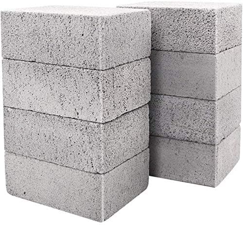 8 Pack Grill Brick & Griddle Stone Cleaning Block, Pumice Stone for Cleaning Oven, Stove, BBQ Grill, Commercial Grade Cleaner for Cookers, Frying Pans, Racks, Flat Tops