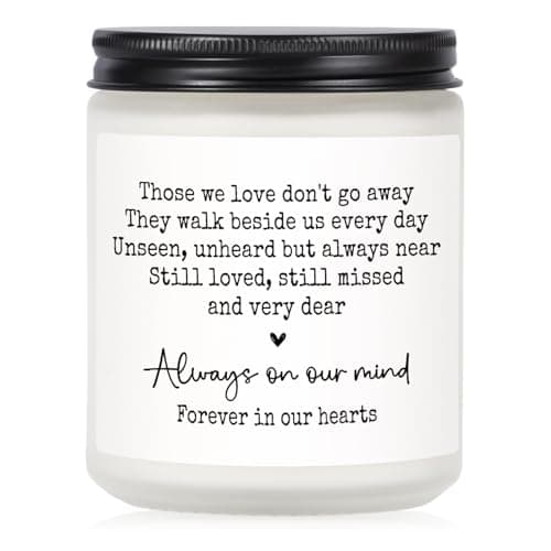 Shqiueos Sympathy Gifts for Loss of Loved One, Memorial Lavender Scented Candle 7oz, Bereavement, Thinking of You, Grief Gift, Funeral Comfort Condolence Remembrance Christmas Gift