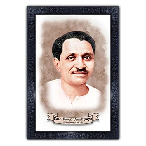 pnf Deendayal Upadhyaya painting art Wood Frames with Acrylic Sheet (Glass) p-156-(10 * 14inch,Multicolour,Synthetic)