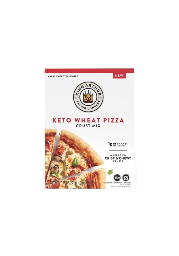 King Arthur Keto Pizza Crust Mix Low Carb Delight with 1g Net Carbs per Serving Easy to Make Crisp Chewy 1025 oz Mix for Two 12 in Crusts Perfect for Keto Pizza Lovers
