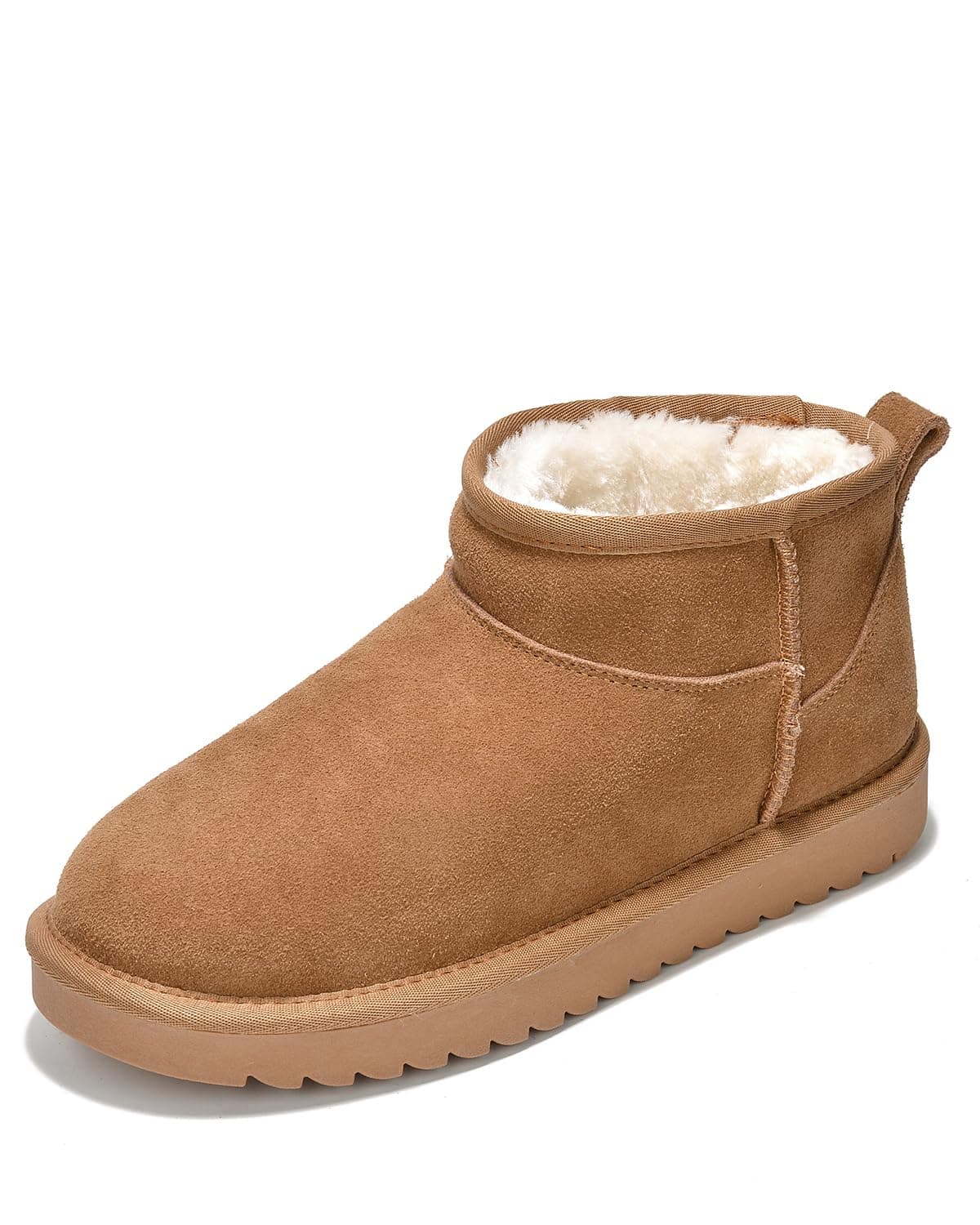 Project Cloud Genuine Suede Ankle Boots for Women Water Resistant with Memory Foam Insole Winter Boots for Women Trending Shoes Comfortable Womens Ankle Boots Hippy Chestnut 85