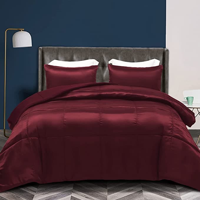 Blue Night Bedding 300 GSM Microfiber Comforter Double Bed BlanketRajaiQuiltDohar 90 x 100 Restful Sleep Box Stitch Comforter for Double Bed Beige Color