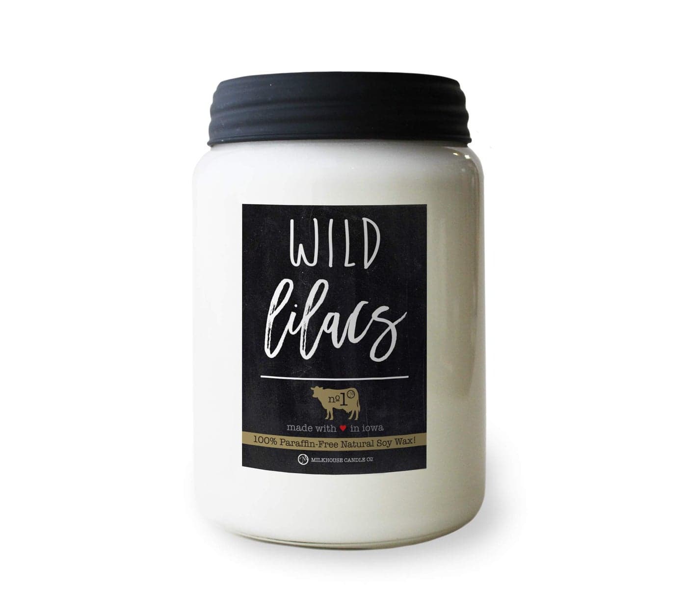 Milkhouse Candle Company Wild Lilacs 26oz Beeswax and Soy Candles Farmhouse Collection 100 Natural Paraffin Free with Premium Fragrance Oil Glass Jars with Lids