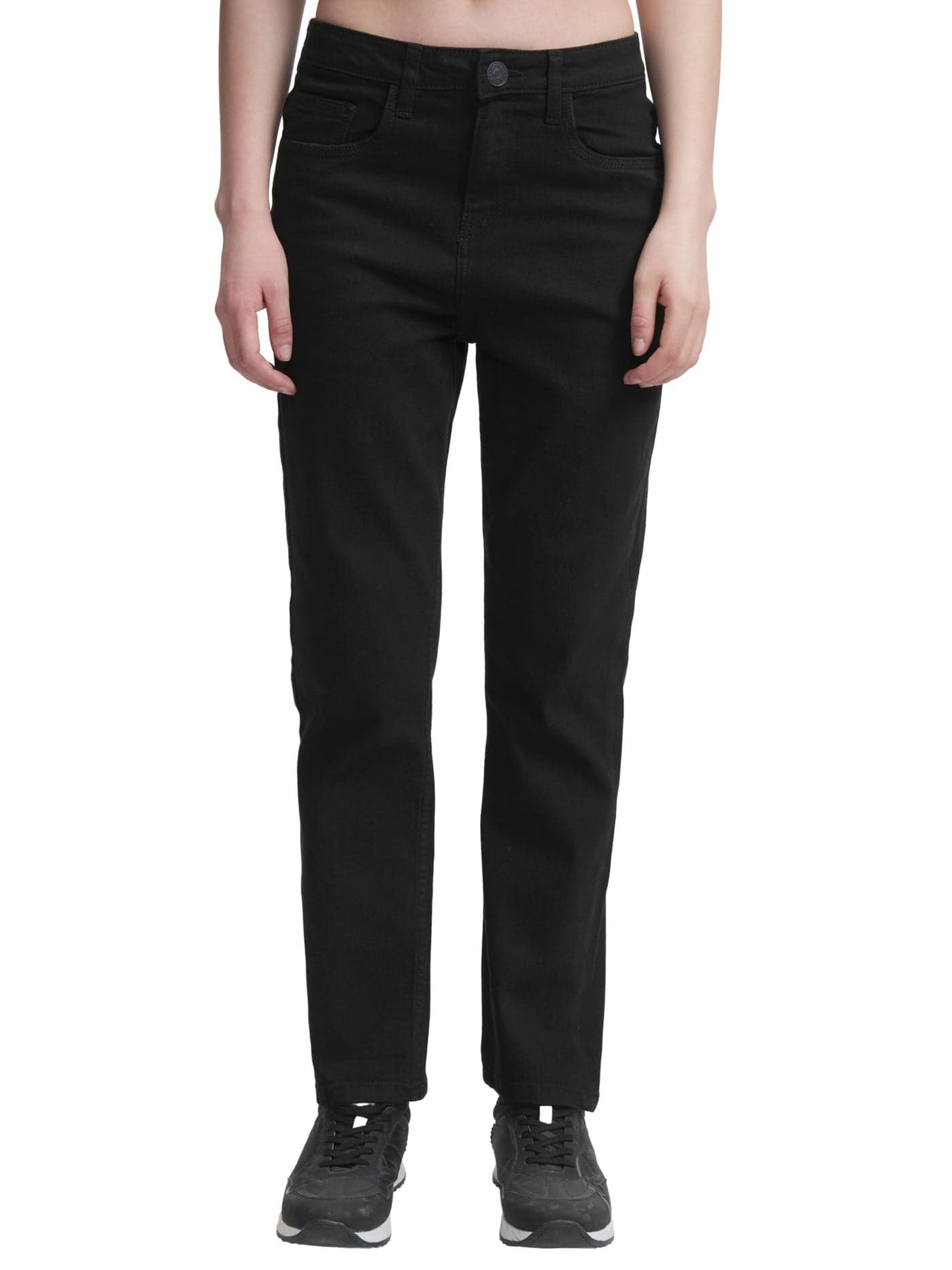 Tokyo Talkies Women’s High-Rise Boyfriend Fit Jeans | Vintage-Inspired | Relaxed, Flattering & Stylish for Effortless Everyday Looks | Jeans for Women Black
