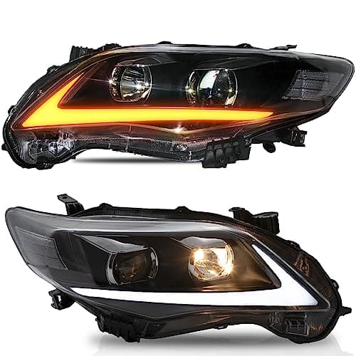 VLAND Compatible with 2011 2012 2013 Toyota Corolla Headlight Assembly( NOT FOR COROLLA LE MODELS!)