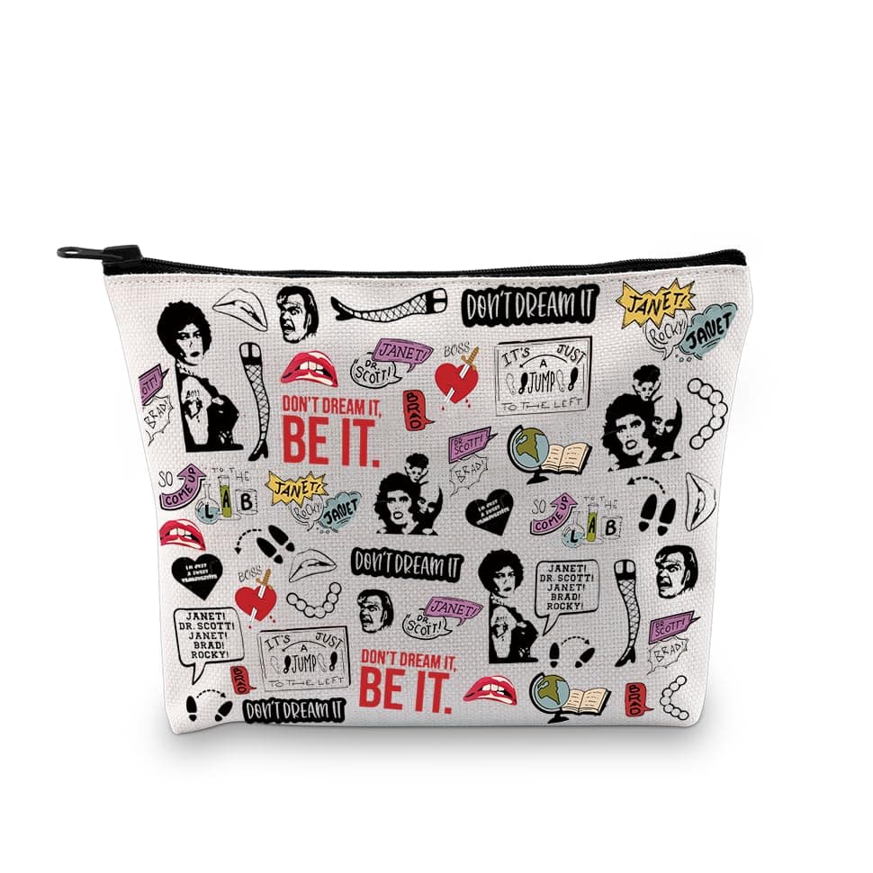 PXTIDY Horror Characters Cosmetic Bag Picture Show Gift Movies Series Fans Gift Horror Movie Musical Film Themed Gifts