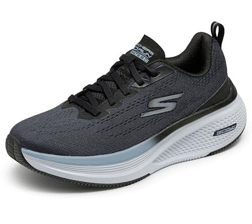 Skechers Women's Go Run Elevate 2.0 Sneaker,Black/Blue, 7