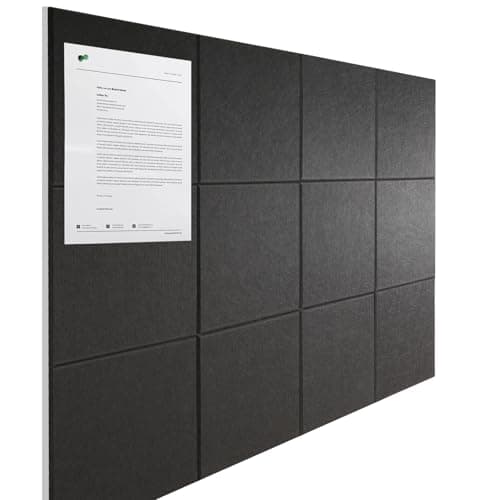 Large Cork Boards for Walls 48 x 3612 Pack Bulletin Boards Alternative Cork Board for OfficeBlack Felt Wall Tiles Contains Removable Security Stickers and PushPins