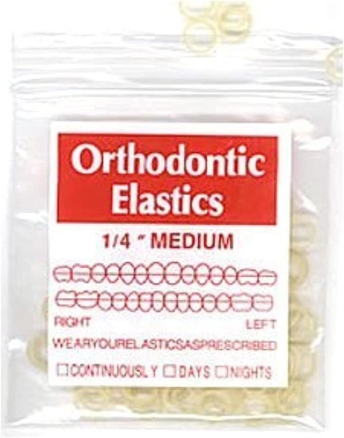 100 pack Orthodontic Elastics Bands 14 Inch diameter Great for Dreadlocks Braids Top knots