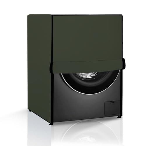 The Furnishing Tree Washing Machine Cover MIlitary Compatible for LG 8 Kg Front Loading FHV1408ZWB - D × W × H : ( 61x61x86.4 CM )