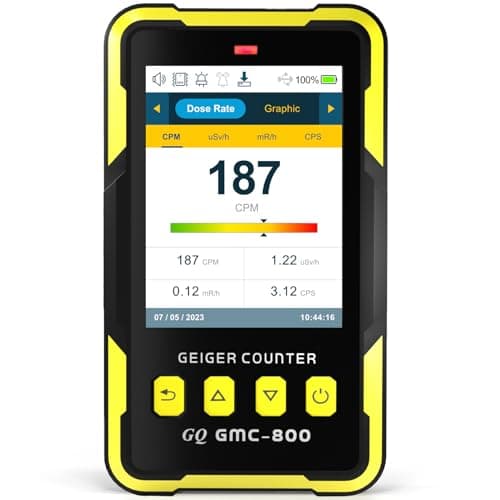 Nuclear Radiation Detector GQ GMC800 Geiger Counter USA Design Product US National Standard Large Color LCD Display 5 Alarm Types Dosimeter Data Save Global Share Beta Gamma Xray Portable Device