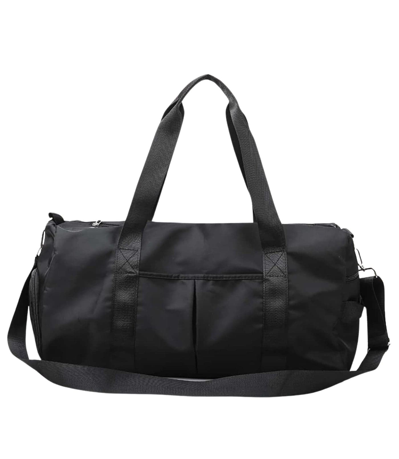 Glowic® Travel Duffle Bag for Men & Women – Gym Bag with Shoe Compartment, Waterproof Sports Bag, Lightweight Carry On Luggage, Fitness Duffel (D-Black)