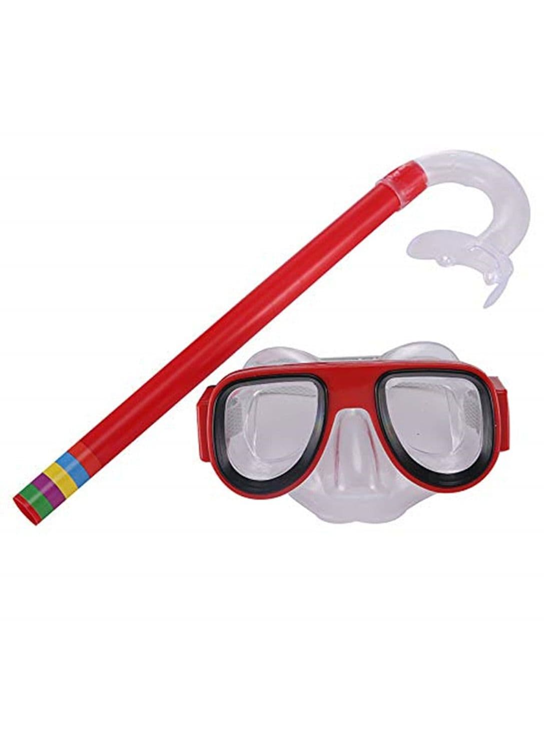 Kids Youth Water Sports Silicone Scuba Swimming Swim Diving Mask Snorkel Glasses Anti Fog Goggles Set (Red)