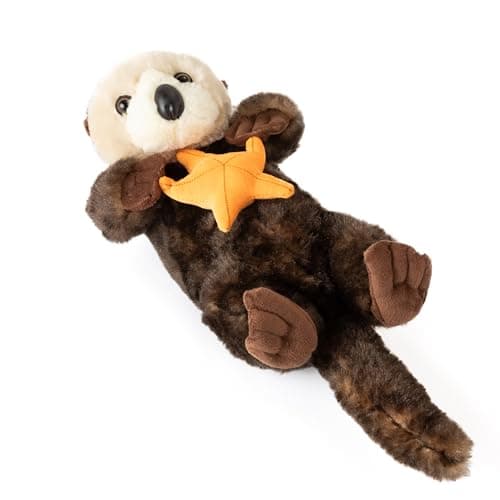 The Petting Zoo Sea Otter Stuffed Animal with Star Gifts for Kids Wild Onez Ocean Animals Sea Otter Plush Toy with Star 18 inches