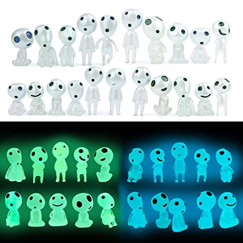 CCINEE 20Pcs Glow in Dark Tree Elves Fairy Luminous Ghost Micro Landscape Accessories Miniature Tree Elves Decoration for Garden Landscape Aquarium Dollhouse Potted Plants Decoration