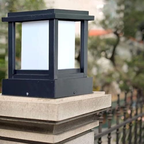 DarkVision Classic Gate Light Waterproof Pillar Lamp Outdoor Decor Garden Lighting Pole Mount Exterior Fixture for Home Entrance Patio Compound Boundary (Bulb Not Included)
