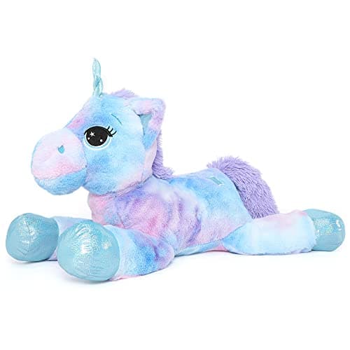 Muiteiur 316 Inch Unicorn Stuffed Animal Large Stuffed Unicorn for Girls Soft Plush Pillow Gifts for Girls Boys Kids Blue