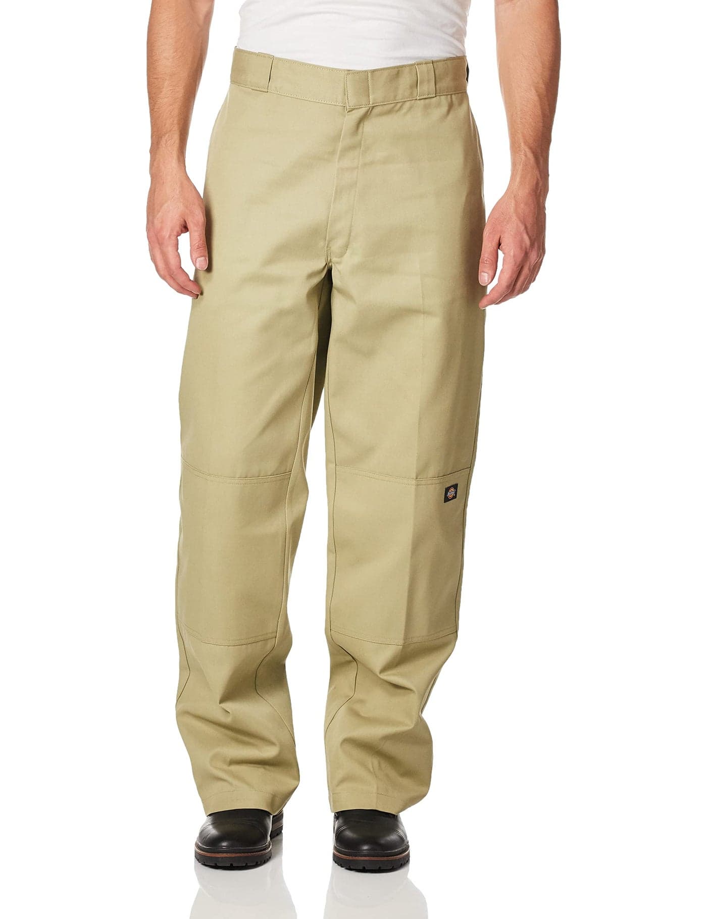 Dickies Men's Loose Fit Double Knee Twill Work Pant, Khaki, 34W x 36L