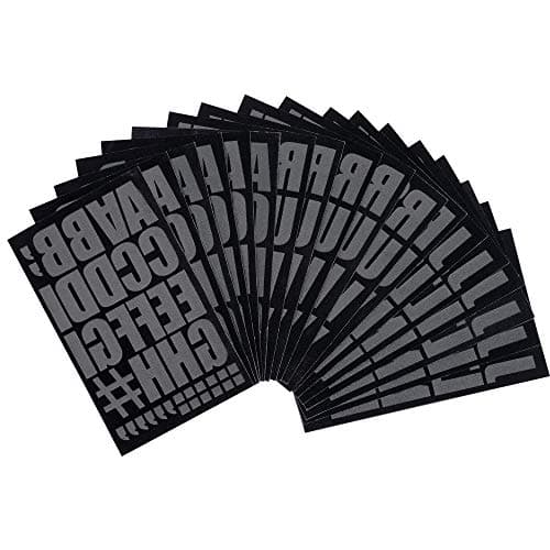 Magfok Iron-on Letters 2 Inch Transfer, 18 Sheets (Black)