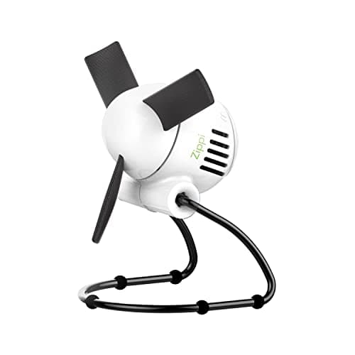 Vornado Zippi Small Personal Fan, Foldable Cooling for Desk, 2 Speed Settings, Soft Nylon Blades, Directable Airflow, Perfect Fan for Office and Bedroom, Multiple Color Options, Ice White