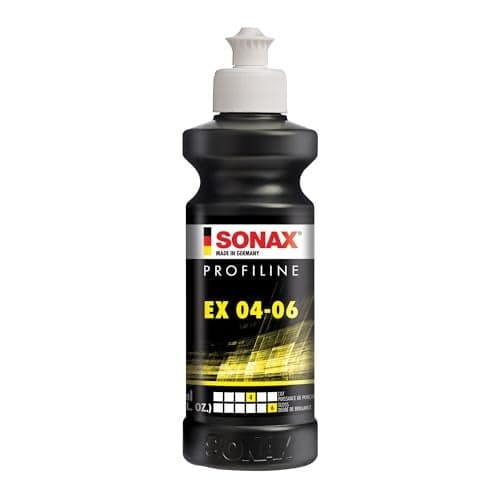 SONAX EX 0406 Dual Action Polishing Compound OneStep Medium Cut High Gloss Finish Removes Swirls Water Spots Oxidation DA Polisher Safe SiliconeFree VOC Compliant 242141 250 ml