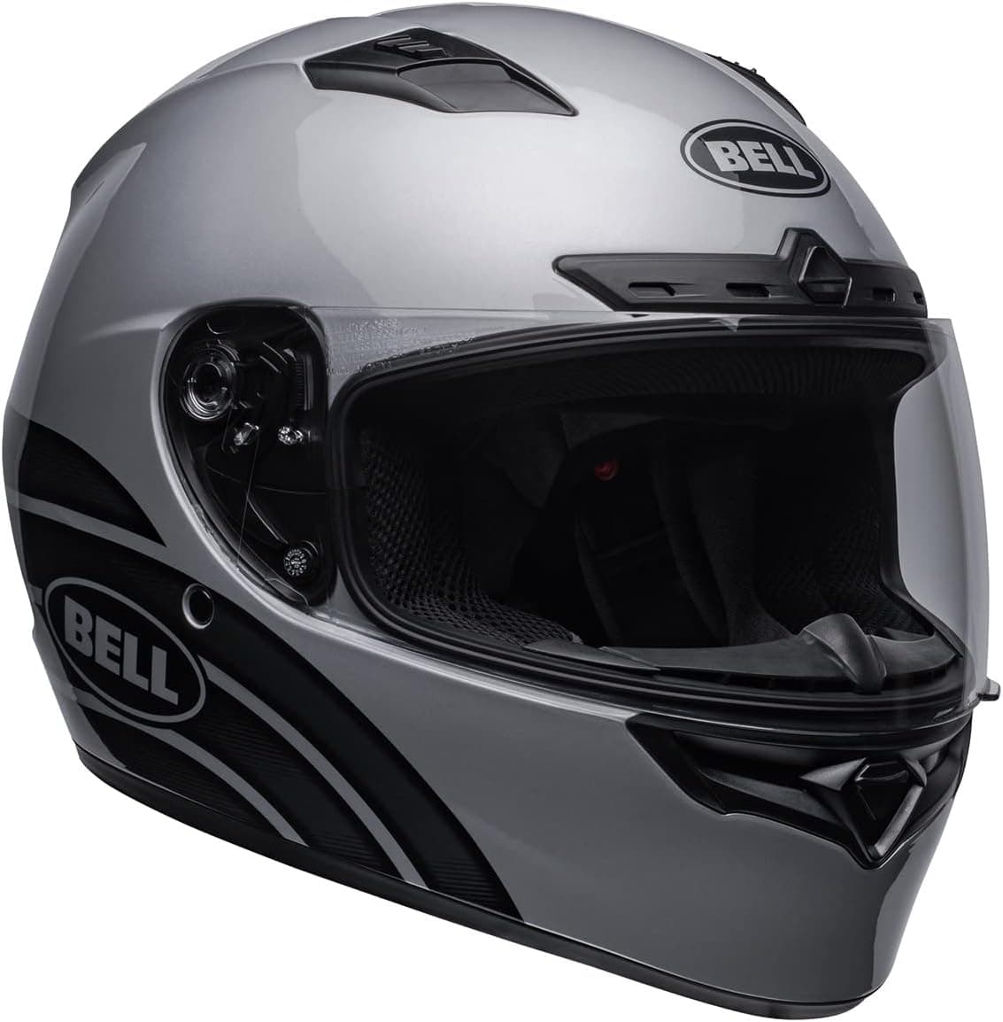 Bell Qualifier DLX Full Face Motorcycle Helmet - Gloss Gray/Charcoal